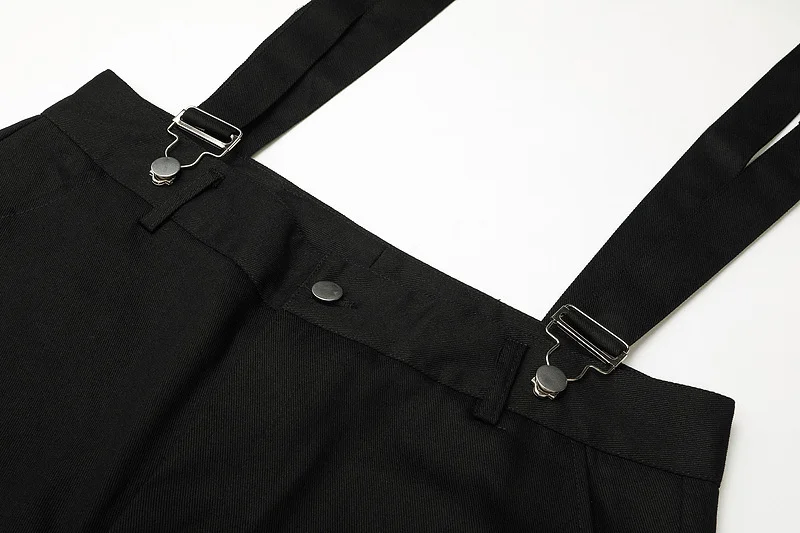 

IEFB Men's 2021 Autumn New Trousers High Street Overalls Ins Trends Strap Leg Zipper Black White Cool Lovely Casual Pants 9D0038