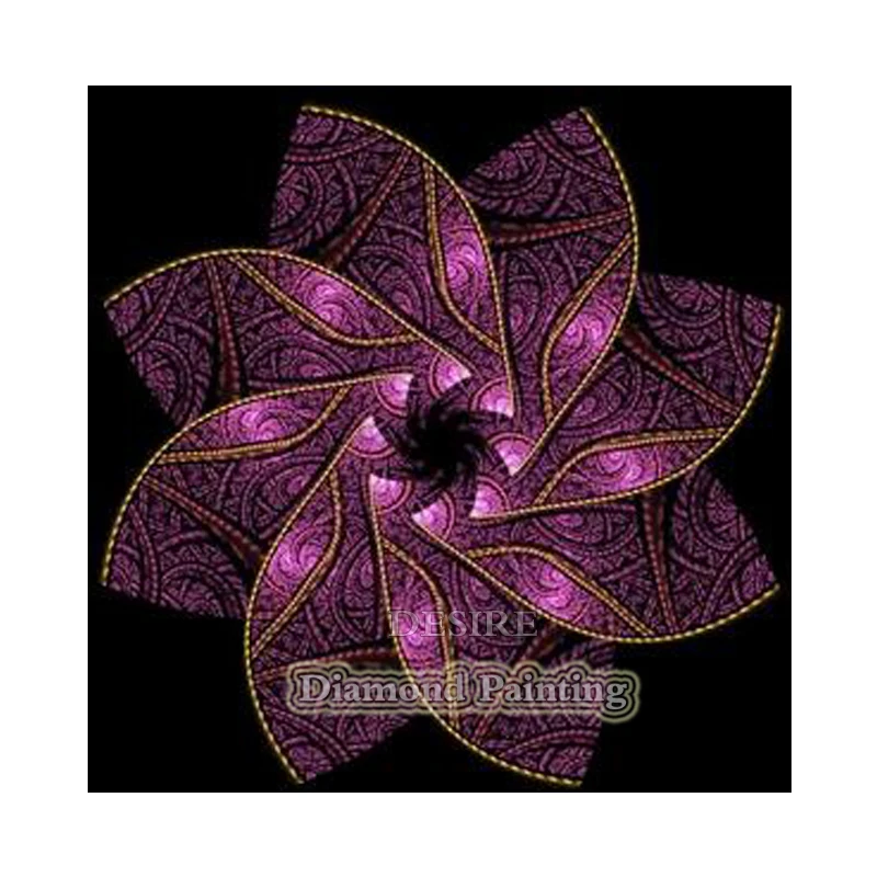 EASHRU фиолетовая Мандала Цветок 5D алмазная живопись вышивка крестиком Алмазная