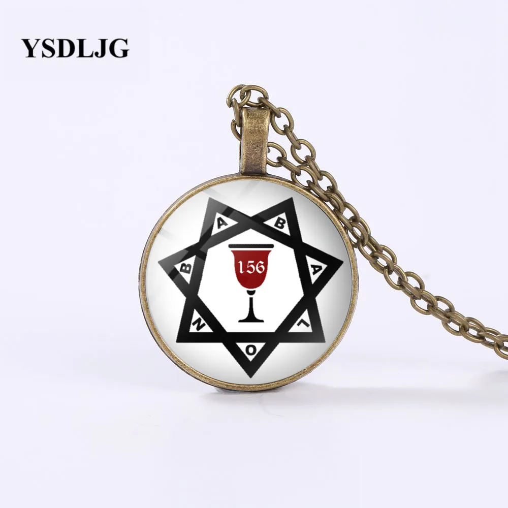 GDRGYB Esoteric ожерелье BABALON 156 печать Thelema символ Aleister Crowley Magick ювелирные изделия из