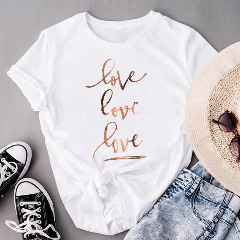 

Women Lady Tees Female 2022 Spring Butterfly Summer Short Sleeve Fashion Cartoon Clothes Print Graphic Tops Tshirt T-Shirt