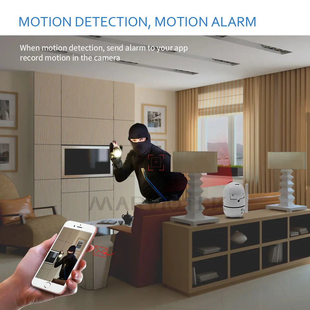 

720P Baby Monitor Smart Home Cry Alarm Mini Surveillance Camera with Wifi Security Video Surveillance IP Camera Pet 360 ycc365