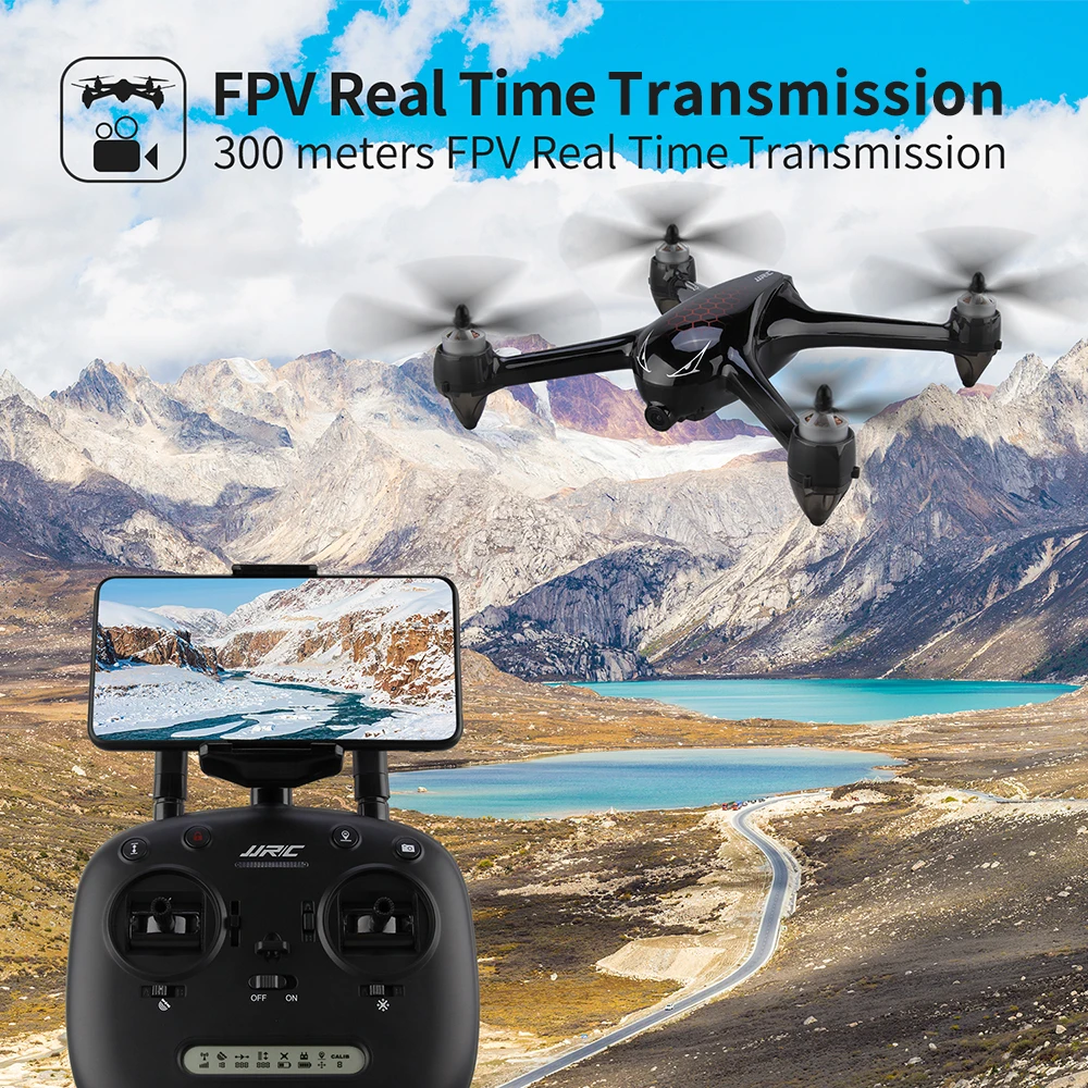 Бесщеточный Дрон JJRC X8 Квадрокоптер с GPS 5G WiFi FPV 1080P HD камера видео 30 км/ч