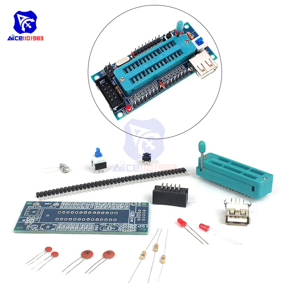 Diymore ATMEGA8 ATmega48 AVR минимальная система макетная плата миниатюрный мини электронный набор деталей без чипа DIY Kit