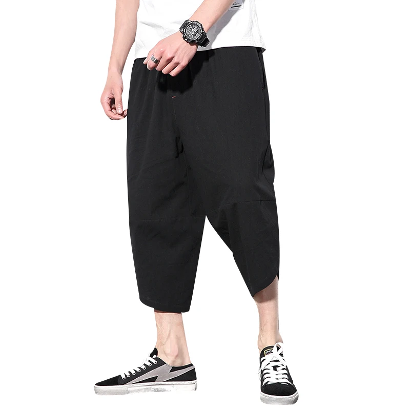 Повседневные штаны шаровары для мужчин Jogger укороченные фитнеса Мужские Harajuku