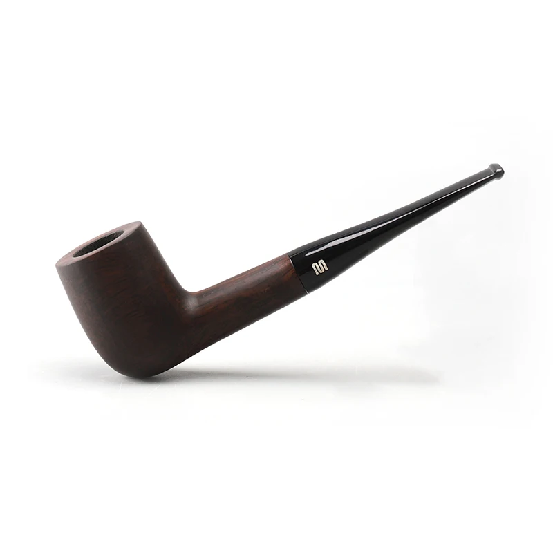 

MUXIANG 10 Tools Kit Imported Ebony Black Wood Tobacco Pipe with Acrylic Taper Mouthpiece 9mm Filter Men Smoking Pipe ac0007