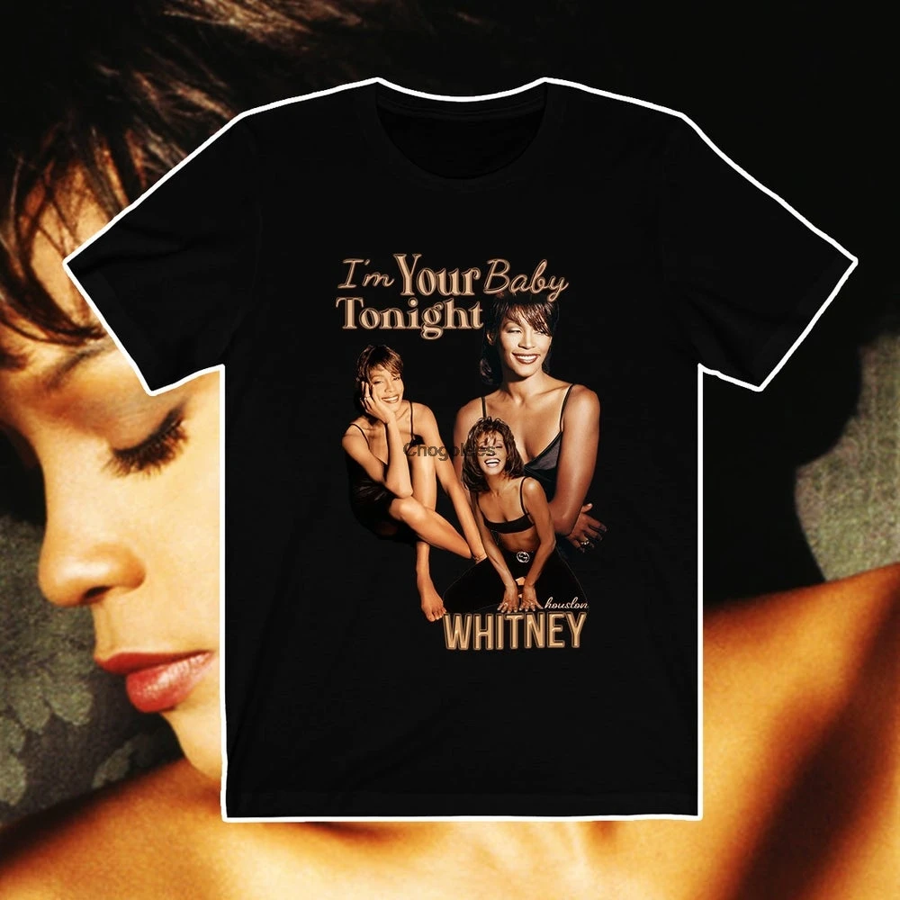Винтажная футболка с графическим рисунком Уитни Хьюстона!(1) |