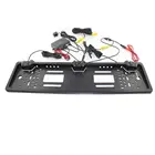 Рамка для автомобильного номерного знака, задняя камера заднего вида с 2 радиолокатор датчик парковки DC 12V, трехступенчатая звуковая сигнализация bibi