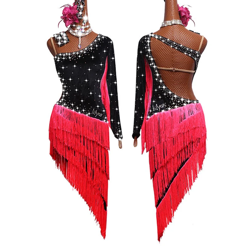 Платье для латинских танцев женщин и девочек новинка 2019 платье соревнований