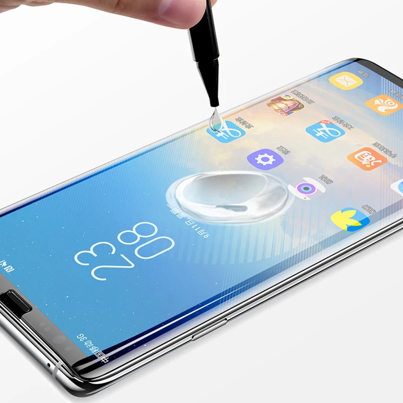 Жидкий УФ-клей для Samsung S20 S11 S10 S8 S9 Plus Note 8 9 стеклянная Защита экрана huawei p30 p20 mate 20 30