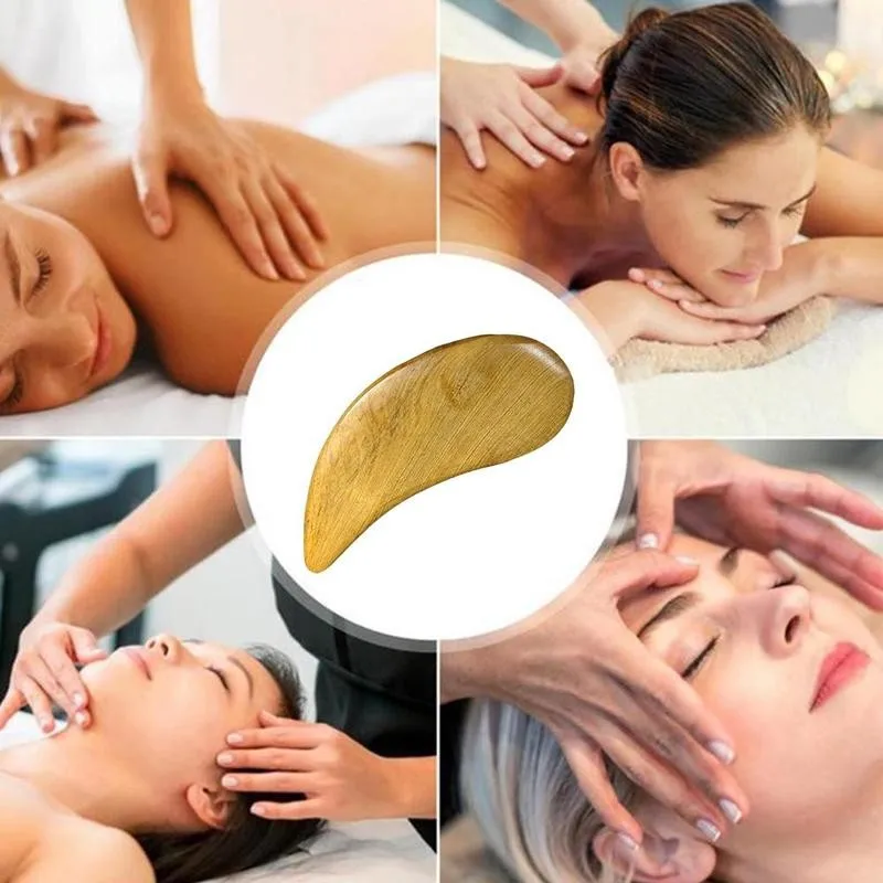 

1pc Sandalwood Gua Sha Board Face Body Slimming Massage Tool Spa Acupuncture Point Therapy Guasha Plates Fragrant Wooden Scraper