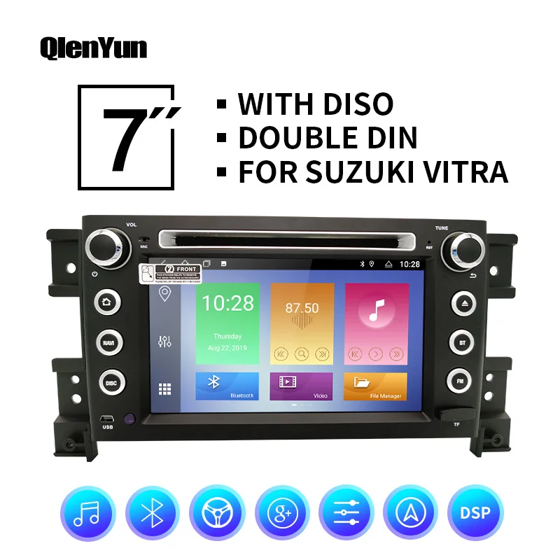 QlenYun Автомобильный мультимедийный плеер 7 &quotAndroid 9 0 для Suzuki Grand Vitara 2005 2006 2007 2008 2009