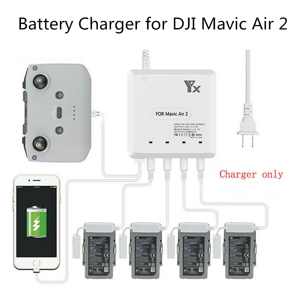 Зарядное устройство 6 в 1 для DJI Mavic Air 2 | Электроника