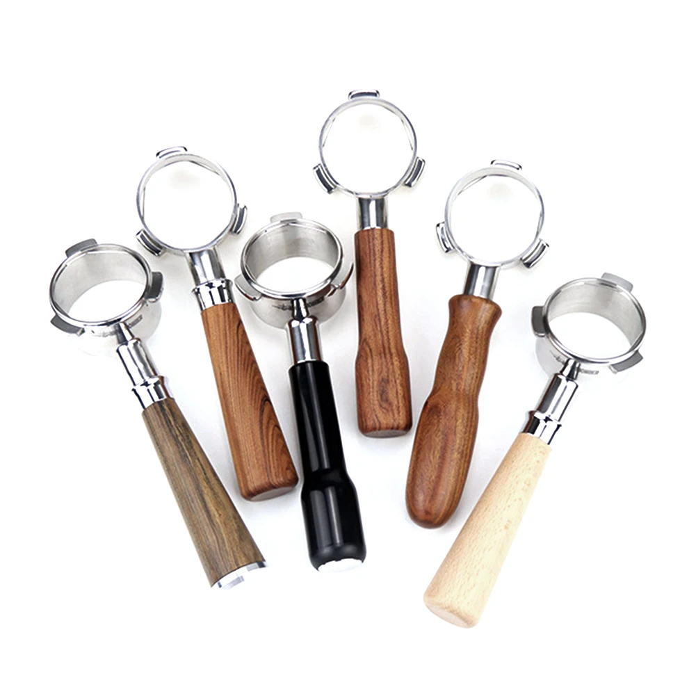 

54mm Stainless Steel Coffee Machine Bottomless Portafilter Filter Basket for Bre-ville 870/875/808 Wooden Handle Portafilter