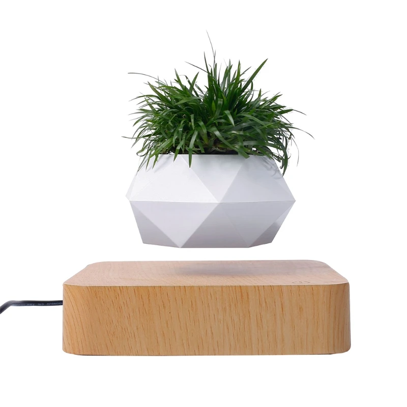 

Levitating Air Bonsai Pot Rotation Flower Pot Planters Magnetic Suspension Floating Pot Potted Plant Home Decor