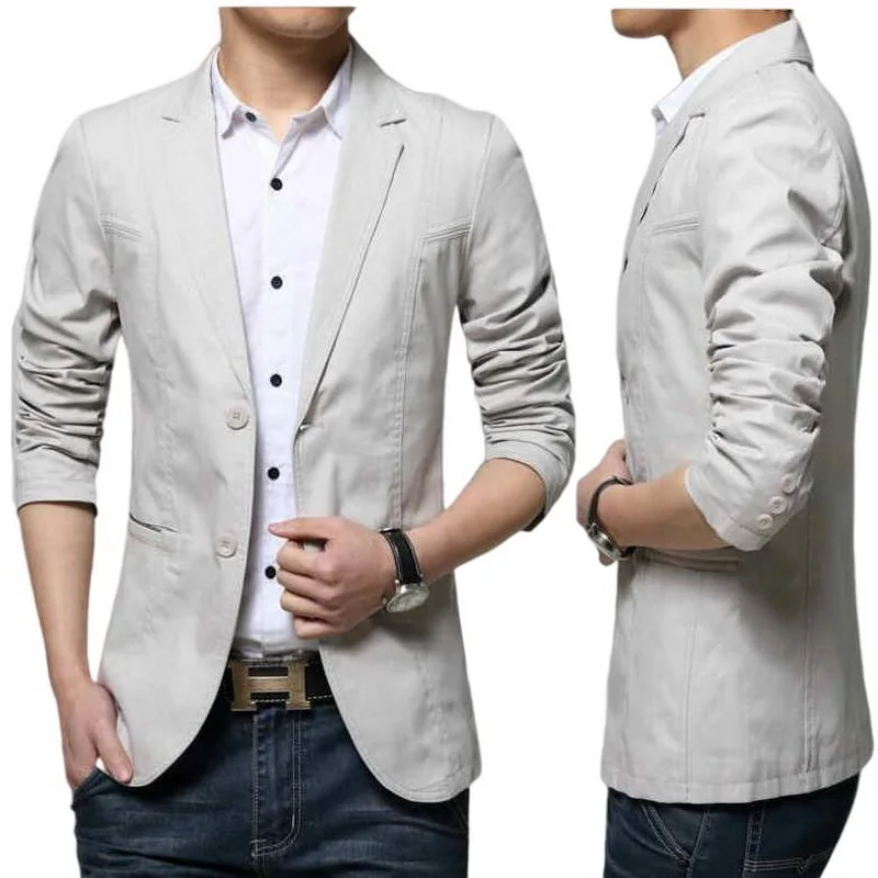 2021 Для мужчин пиджаки Повседневное Slim Fit джинсовый жакет свадебное платье костюм