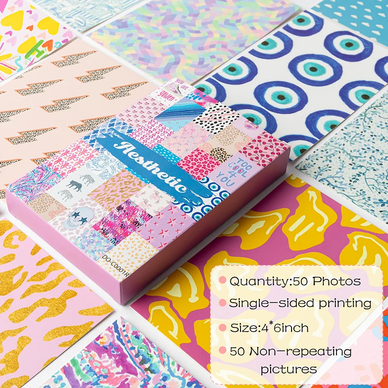 Kits de Collage de pared de imagen est&eacute;tica Preppy, decoraci&oacute;n de dormitorio de Color c&aacute;lido, impresiones art&iacute;sticas de pared, carteles para sala de estar para ni&ntilde;as, 48 Uds.-2