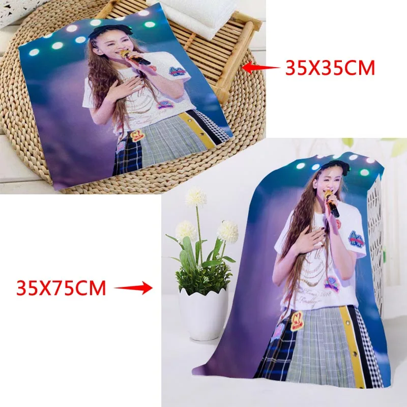 Полотенце для лица с рисунком прямоугольные полотенца из микрофибры Размеры 35x35