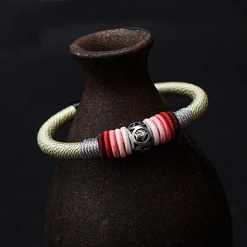 Модный Новый плетеный браслет с пятью элементами дерева воды огня земли Мужская