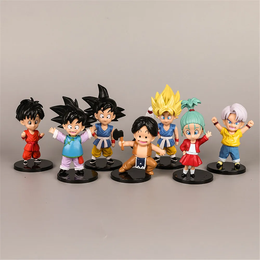 7 шт./компл. Dragon Ball Z Сон Гоку Гохан Мужские Шорты для купания игровые фигурки Чичи