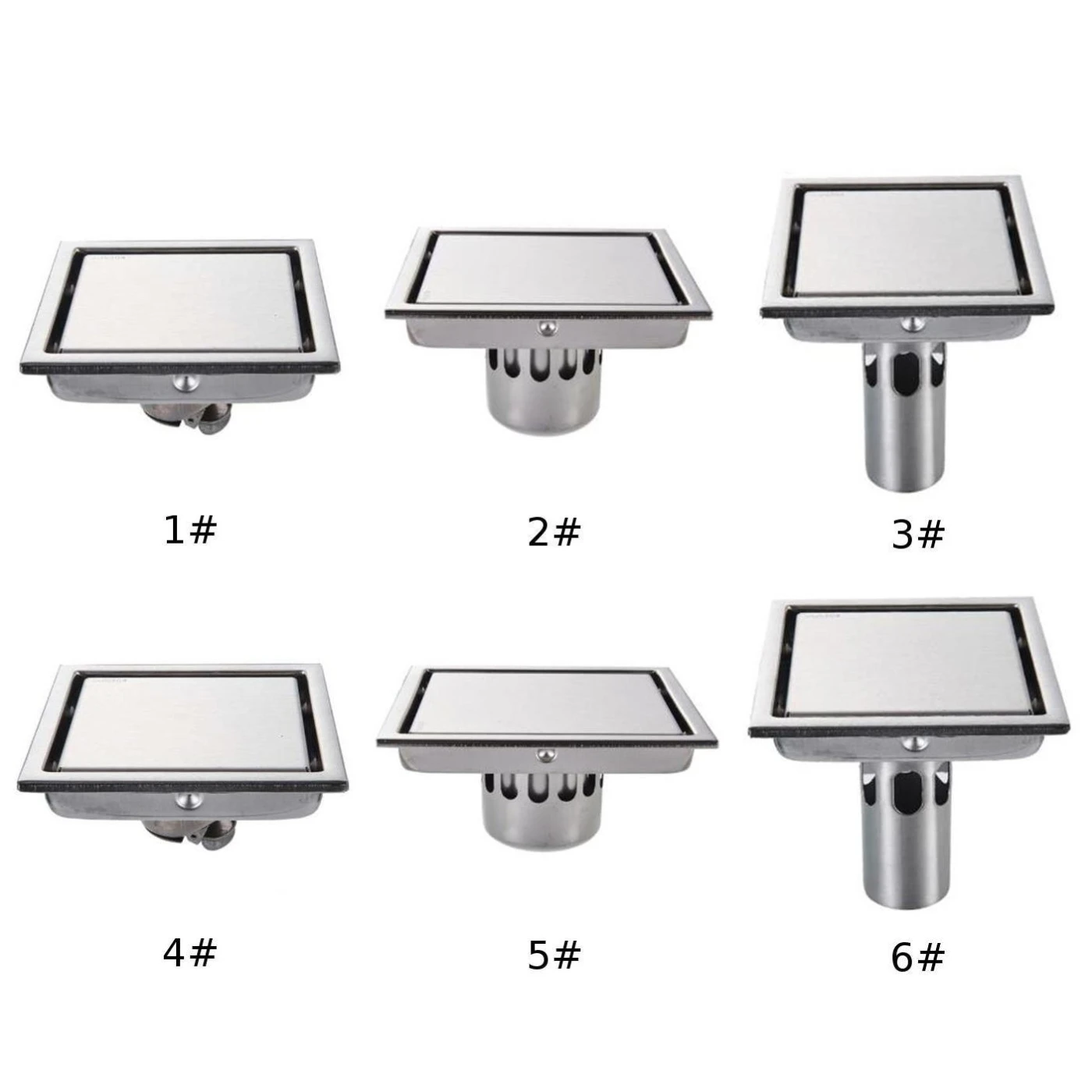 Fine Drawing Surface Treatment 304 Stainless Steel Invisible Floor Drain Thicken Anti-Odor For Bathroom Kitchen | Дом и сад