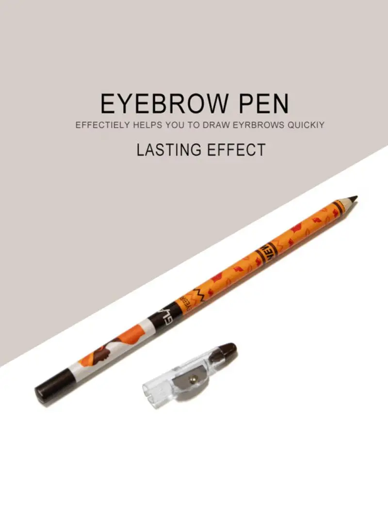 

Waterproof Eyebrow Tattoo Pen 4 Fork Tip Smooth Natural Dark Brown Black Makeup Sketch With Paring Knife Eye Brows Pencil TSLM2