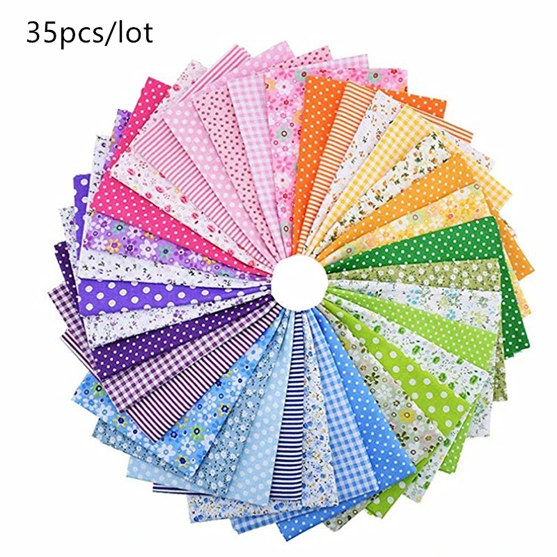 Хлопковые Лоскутные квадраты с цветочным принтом для рукоделия шитья занавесок