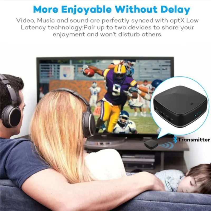 2 в 1 оптический адаптер для Bluetooth 5 0 ТВ Аудио приемник/передатчик Aptx HD без потерь |