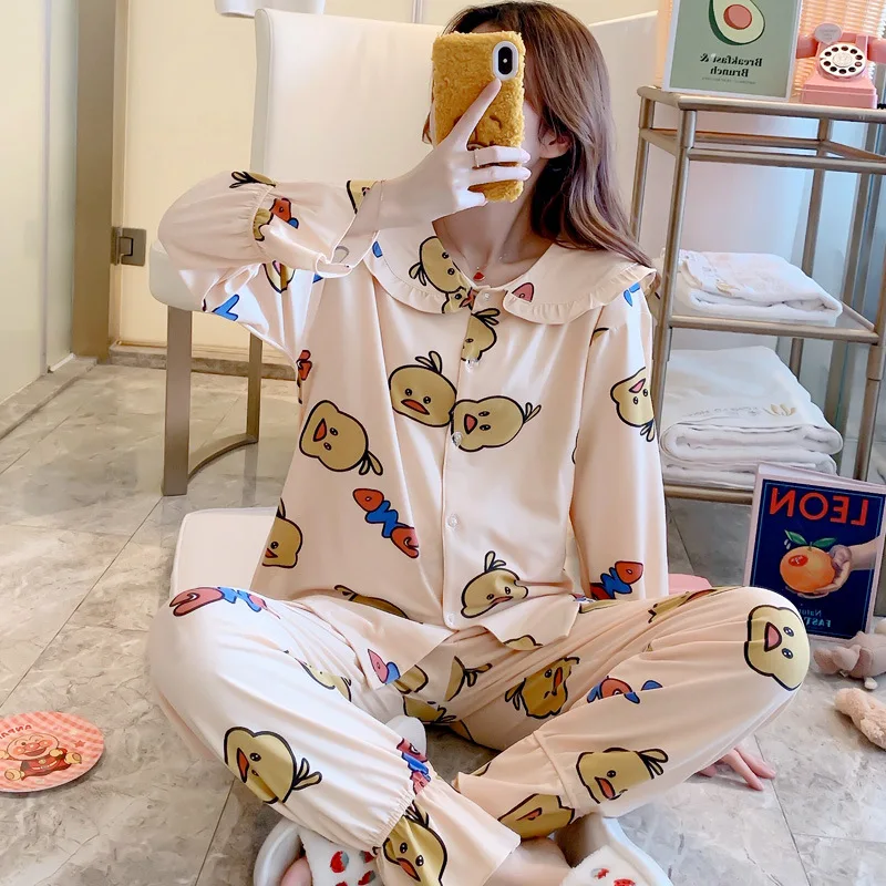 Женский пижамный комплект Рождественский для взрослых новый стиль осень 2019