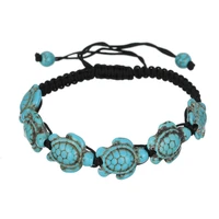 hand woven turquoise turtle bracelet bohemian adjustable bracelet
