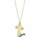 Классическое ювелирное изделие RIR, кулон в виде креста из нержавеющей стали, ожерелье для христианской православной церкви, русские религиозные ожерелья