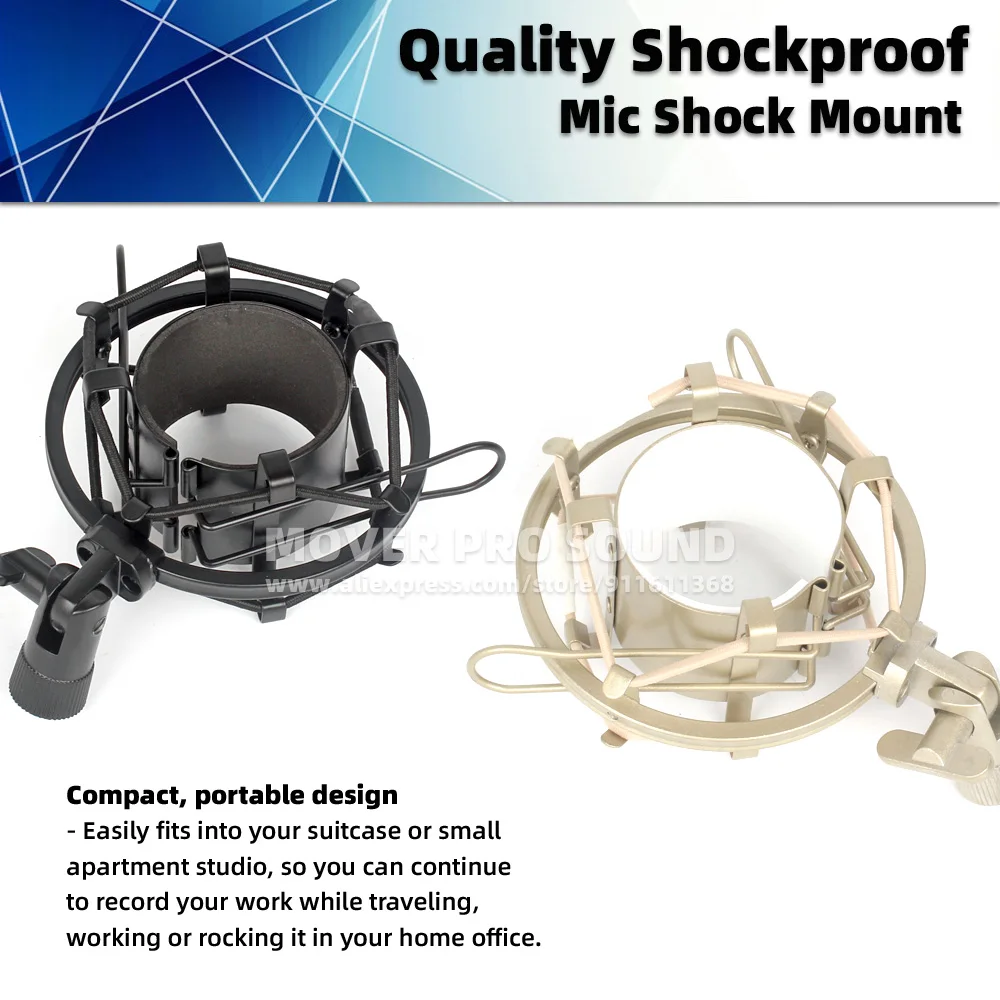 Фото Антивибрационный держатель-стойка для микрофона SnapVox, совместимый с Audio Technica AT4033A, AT4040, AT4050 №3