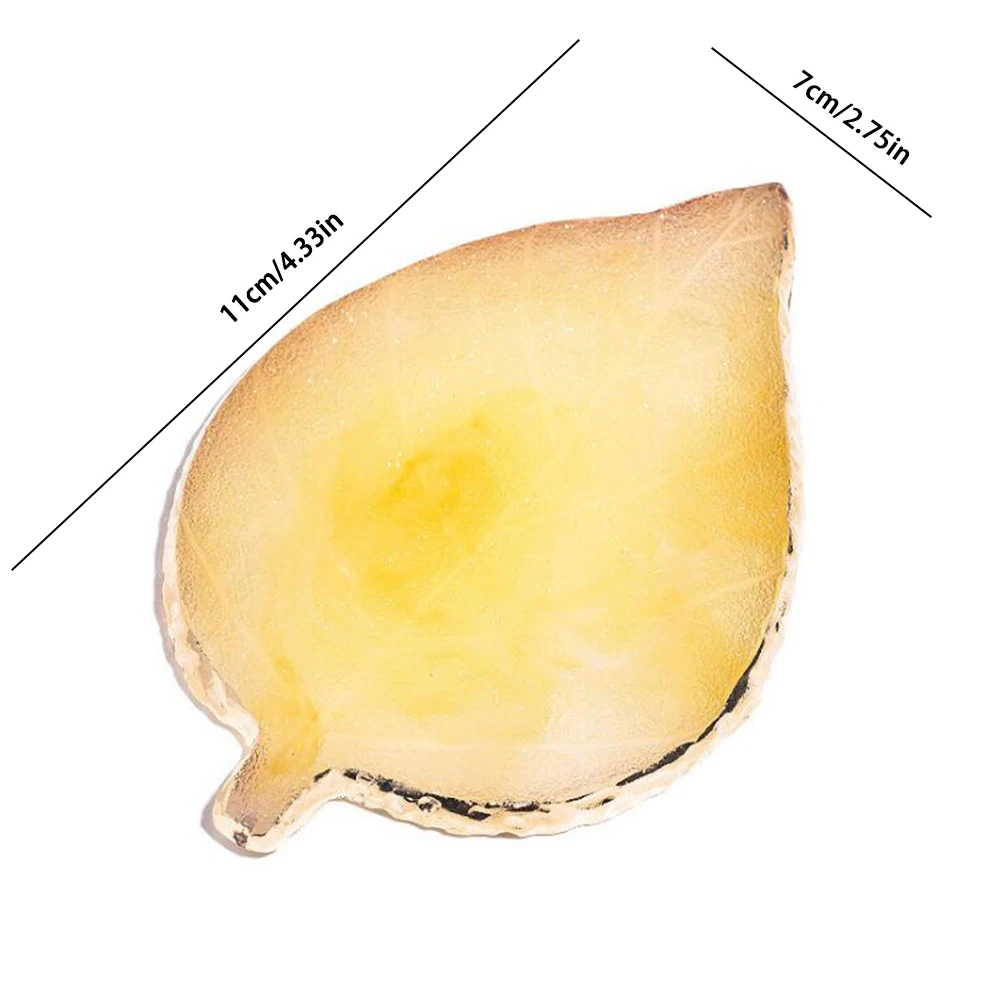 Палетка из натуральной смолы в форме листа для нейл арта акриловый держатель УФ