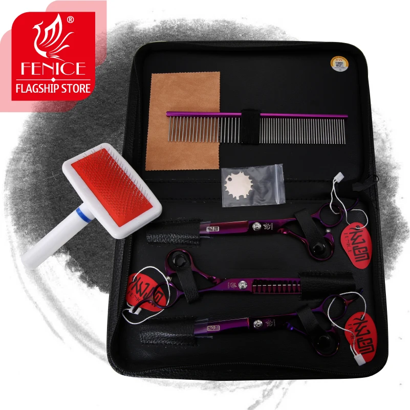Набор ножниц Fenice для ухода за собаками профессиональные ножницы с изогнутым