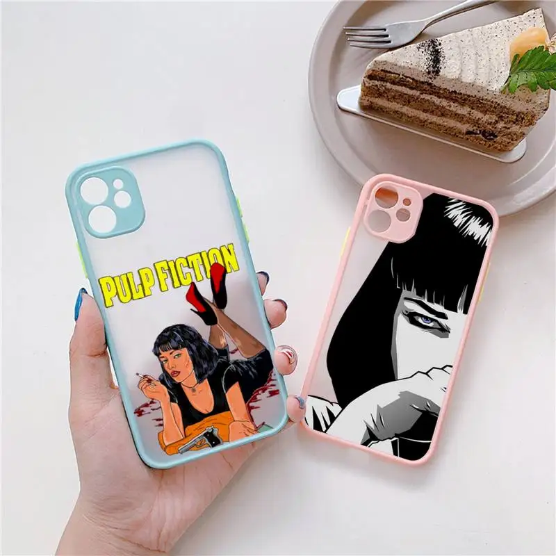 

Pulp Fiction Phone Case Matte Bumper For iphone 13 12 mini 11 Pro Max X XS Max XR 7 8 Plus Capa