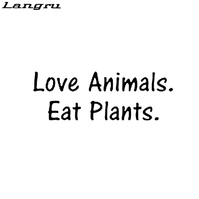 Love Animals Eat Plants Виниловая наклейка для стайлинга автомобиля веганская Милая