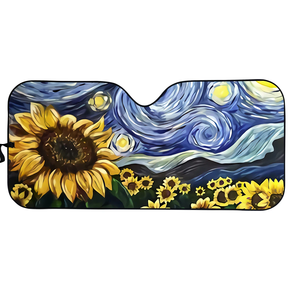 Подсолнух звездное небо Масляная Живопись Стиль Автомобильный интерьер Защита