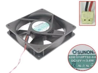 sunon kde1212pts2 6a dc 12v 3 6w 120x120x25mm 2 wire server cooling fan