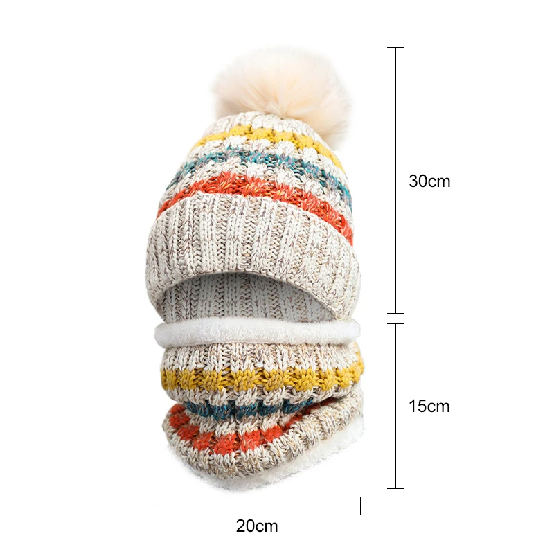 Зимняя женская вязаная шапка Женская осенне-зимняя шерстяная модная зимняя