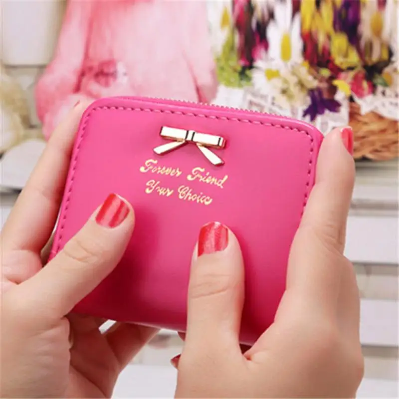 Новый Модный женский кожаный мини кошелек держатель для карт маленький монет на