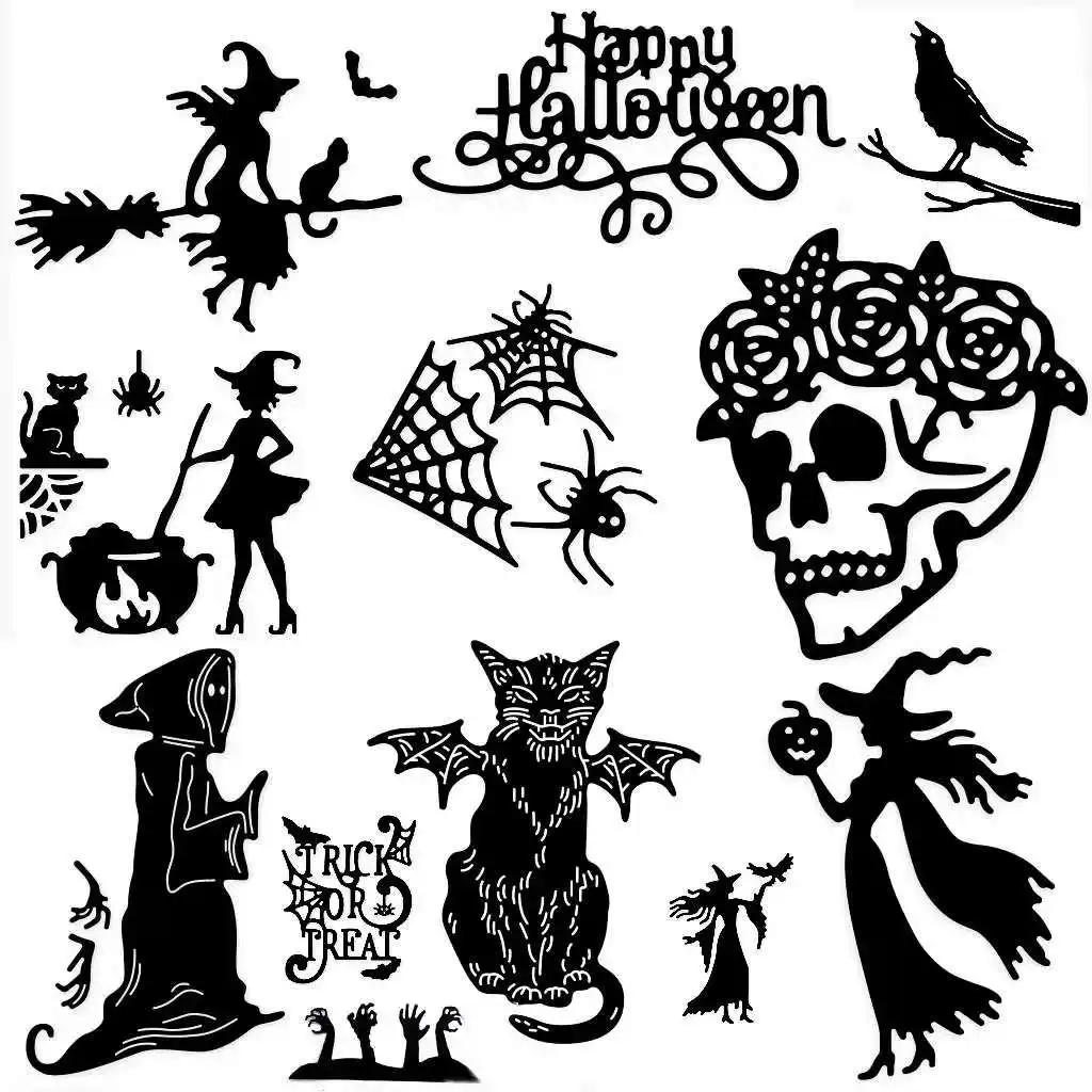 Новинка 2021 металлические штампы в виде тыквы для Хэллоуина сделай сам карточка