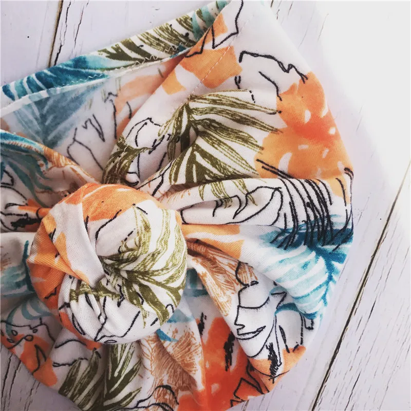Retail Donut Baby Hat Boho Style Newborn Elastic Cotton Flower Beanie Caps Childs Multicolor Girl Boy Turban Hats | Детская одежда и