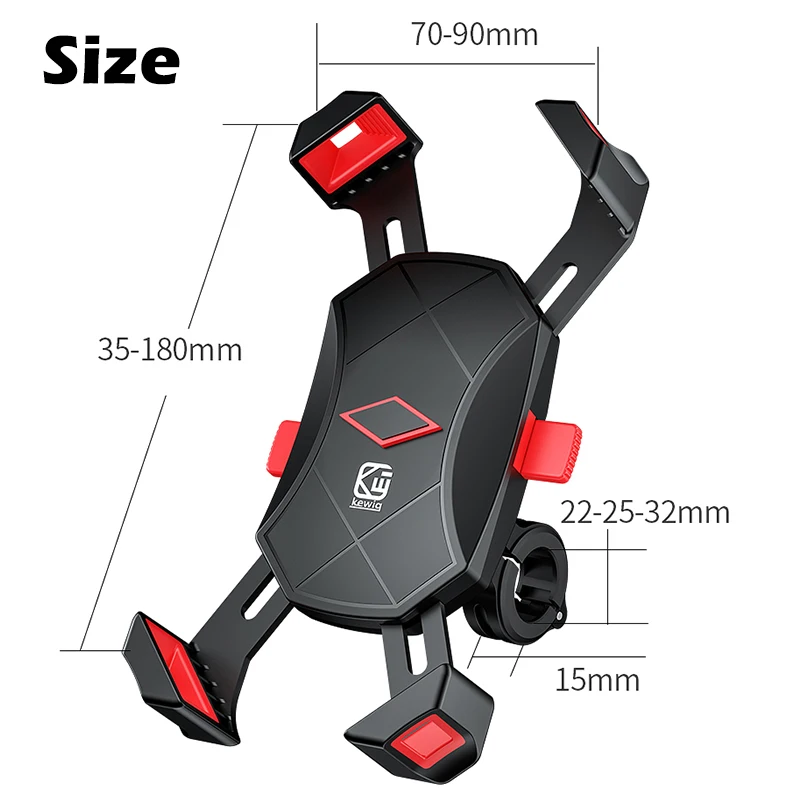 Bicycle Motorcycle Phone Holder Automatic Lock Handlebar Mirror Mount Bracket 360 Rotation GPS Bike Stand For iPhone HuaWei