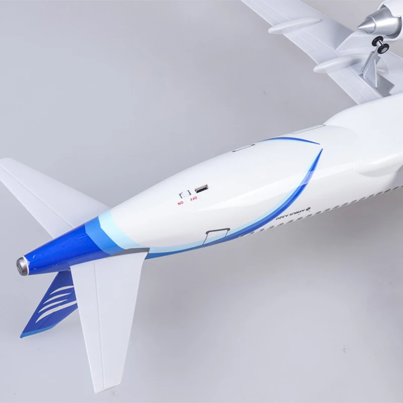 1/80 масштаб 47 см Китай экспресс самолет Airbus A320 NEO авиакомпания модель светодиодный свет и колесо шасси литье под давлением Смола самолет игрушка
