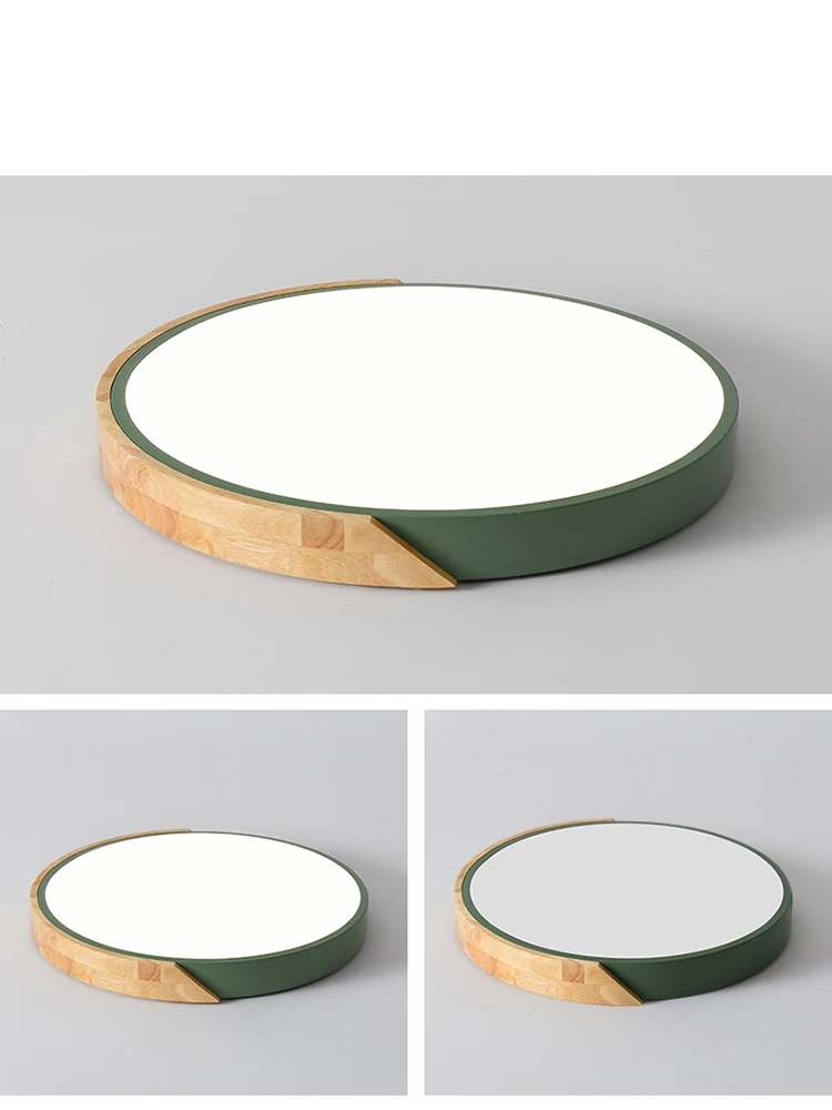 $116.02 Modern LED Ceiling Light Thin 5cm Lamp Wooden Lighting Living Room Home Decor Balcony Remote Control 30cm Macaron Ceiling Lamp