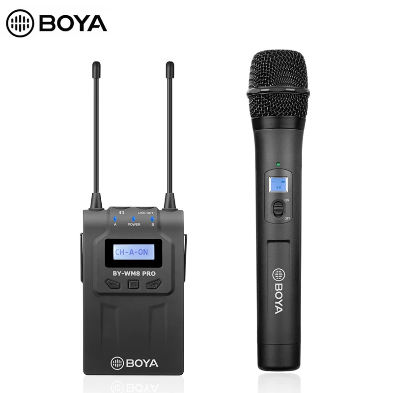 

BY-WM8 Pro-K3 Wireless Microphone Kit System 48 Channel UHF Mic for Canon Nikon DSLR Camera ENG EFP Vlog Video