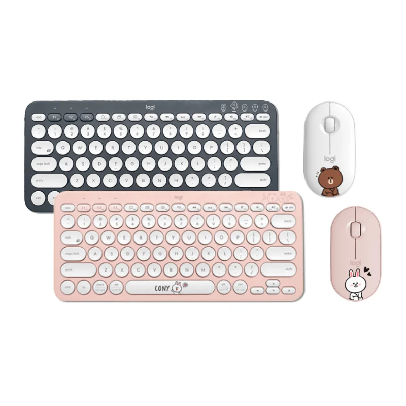 Logitech K380 нескольких устройств Bluetooth беспроводная клавиатура linemate многоцветные