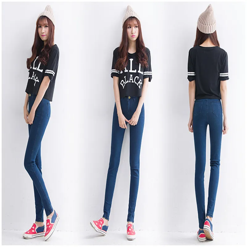 Весна 2020 джинсы с высокой талией женские обтягивающие плюс размер Ультра