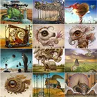 Алмазная живопись, абстрактное искусство, Современная полная круглая Алмазная вышивка, странные узоры, Алмазная мозаика, картины ручной работы