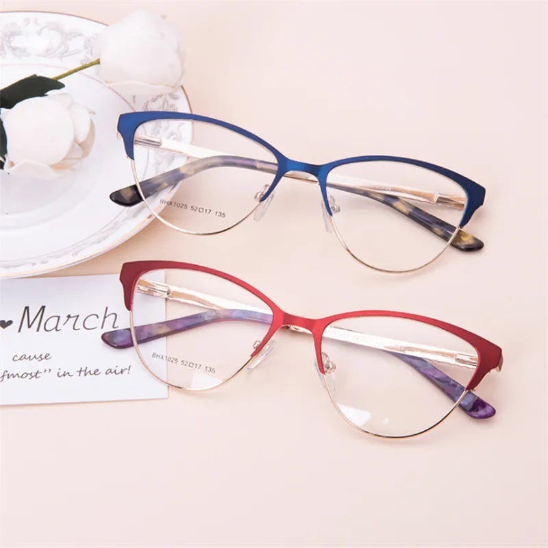 Модные очки в стиле кошачий глаз женские высококачественные оптические оправы