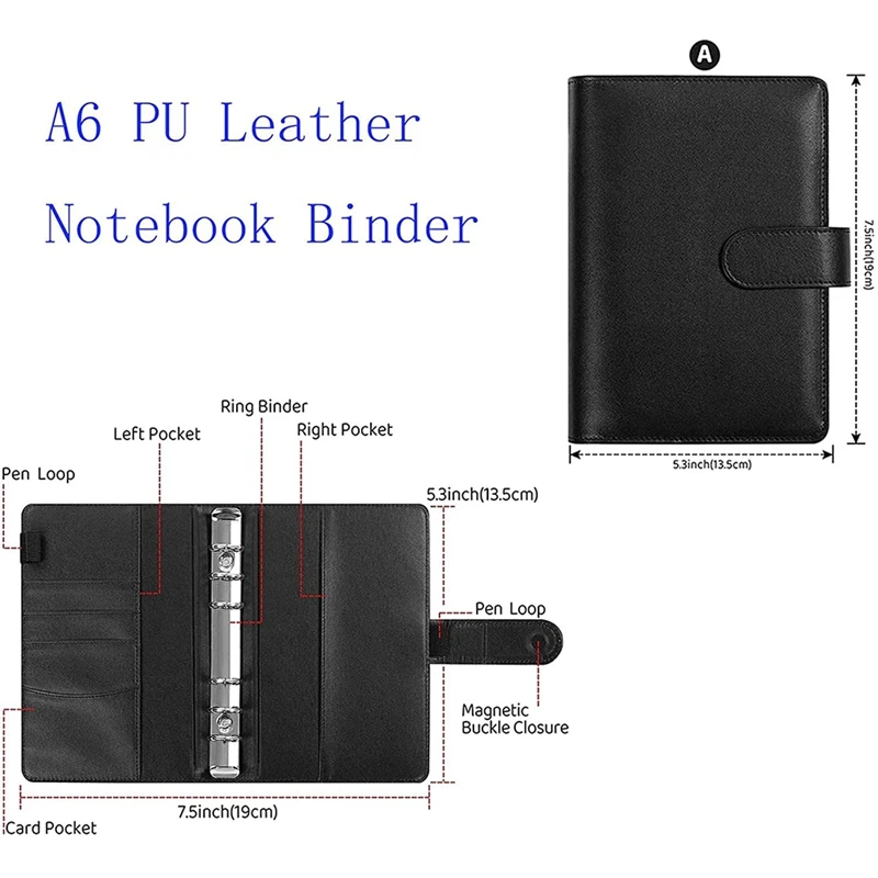 

A6 Binder Budget Cash Envelopes System Budget Planner Organizer Suitable for Home Office School and Travel